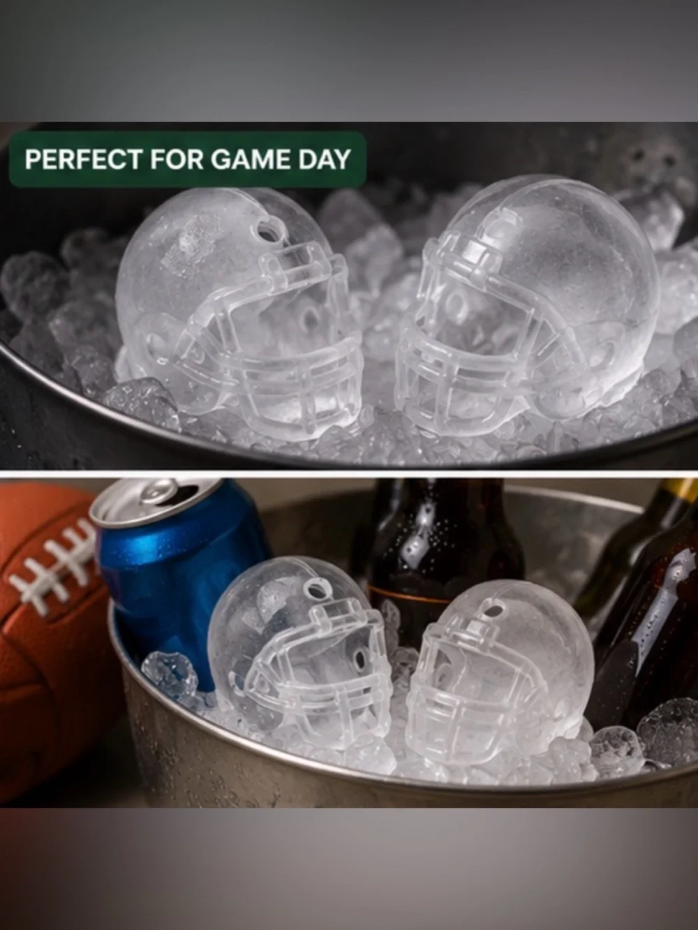 Silicone Super Bowl Football Helmet Ice Mold